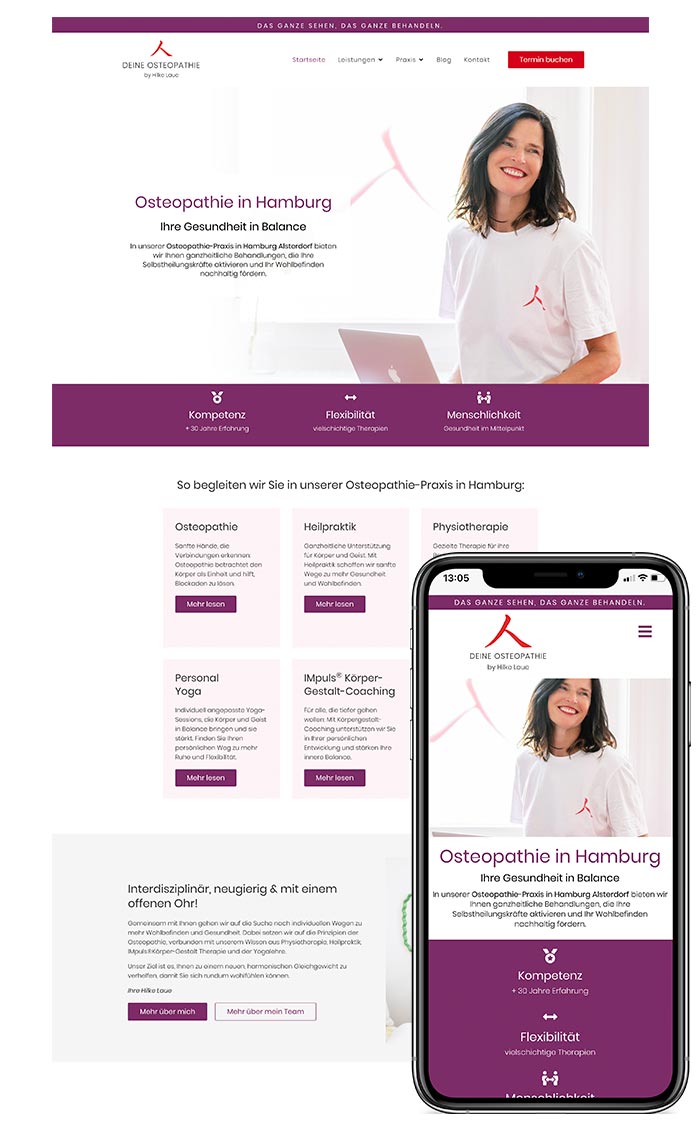 Website der Academy-Teilnehmerin Hilke Laue