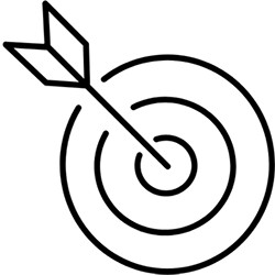 SEO für mehr Sichtbarkeit Icon Ziel erreichen
